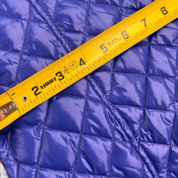 J.Crew Quilted Puffer Vest Bright Purple Blue Size Medium - Picture 9 of 16